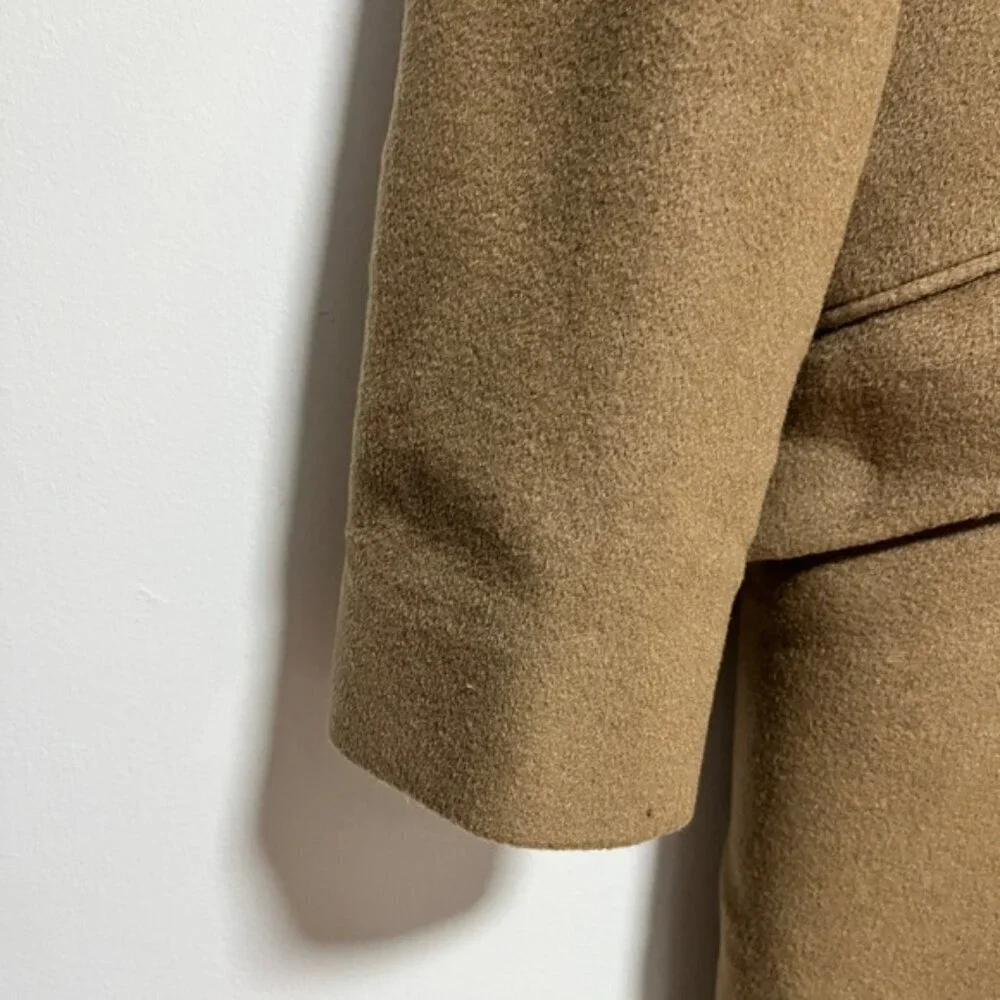 Altea Italian Double-Breasted Cashmere Coat - Camel Brown - Made in Italy